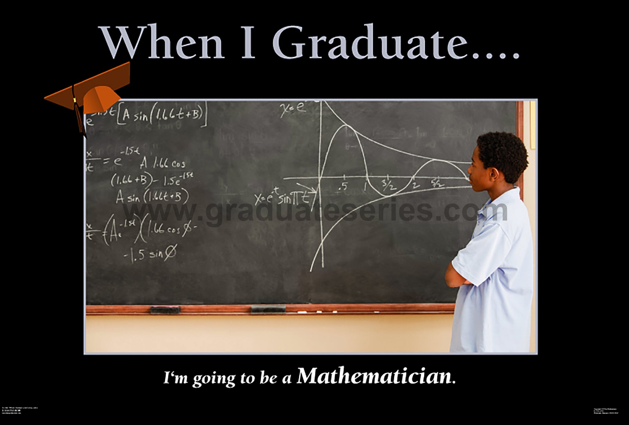 When I Graduate.......I'm going to be a Mathematician.-(24" x 36" Unframed Print)