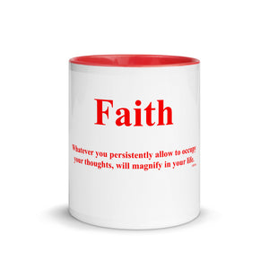 Faith Coffee Mug with Color Inside